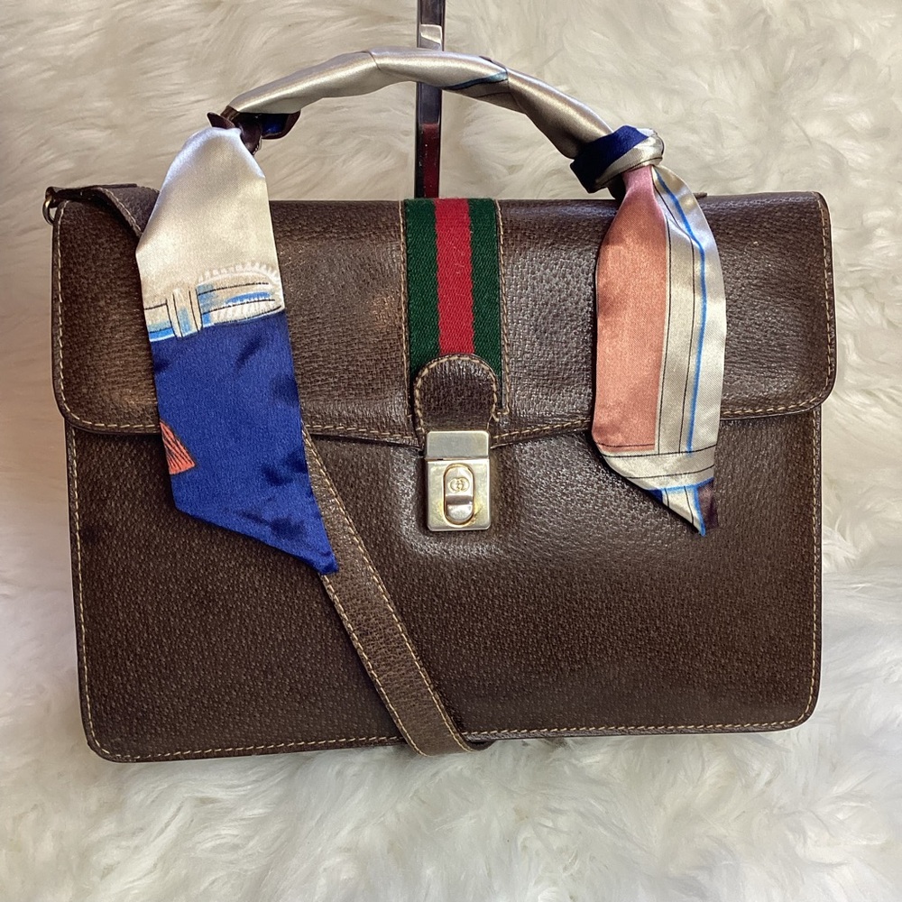 GUCCI Vintage Sheriline 2 way leather bag